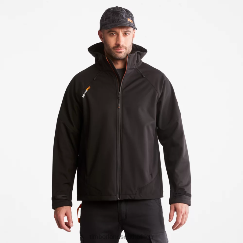 Men Timberland PRO Powerzip Hooded Softshell Jacket P64N8348 Clothing Black