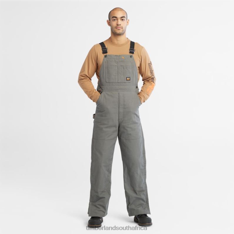 Men Timberland PRO Gritman Insulated Bib Overall P64N8418 Clothing Pewter