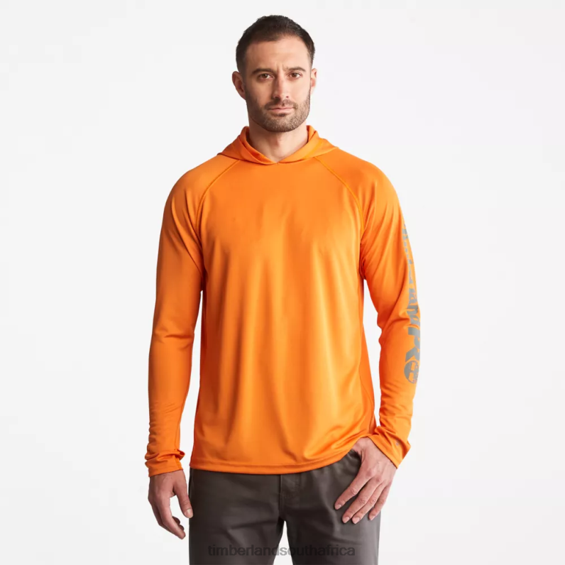 Men Timberland PRO Wicking Good Hoodie P64N8294 Clothing PRO Orange