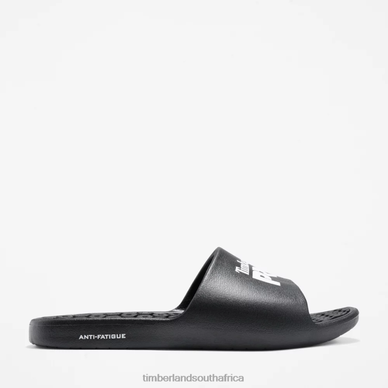 Men Timberland Anti-Fatigue Technology Slide P64N8519 Footwear Black/White