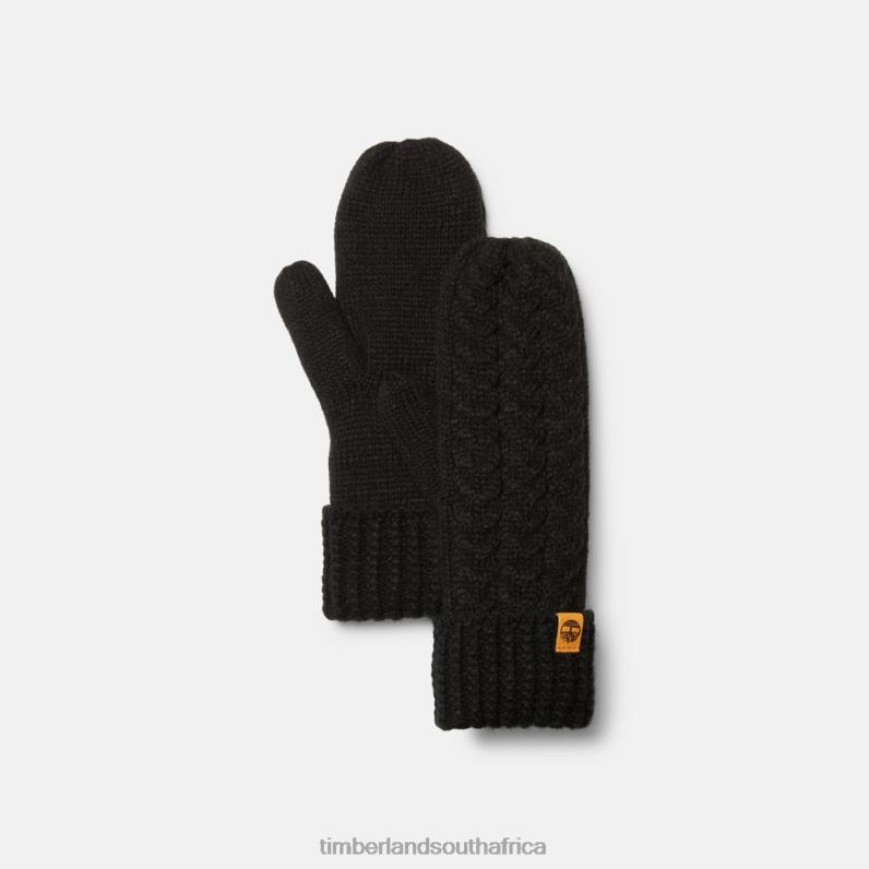 Women Timberland Cable Mitten P64N81100 Accessories Black