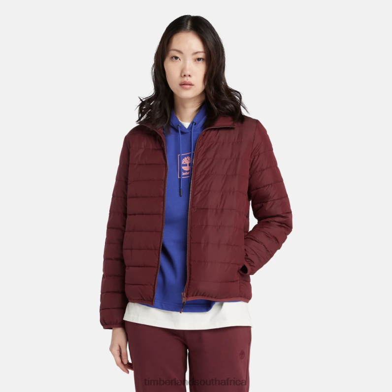 Women Timberland Axis Peak Jacket P64N81062 Clothing Burgundy