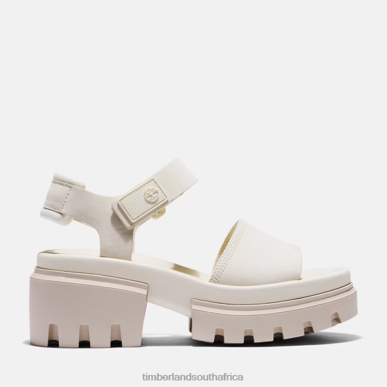 Women Timberland Everleigh Ankle Strap Sandals P64N8958 Footwear White